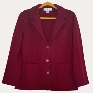 Norm Thompson Petite Womens Wool Peacoat Jacket Coat Red PXS